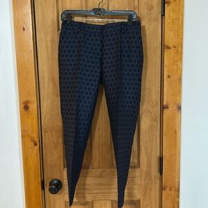 J Crew pants. Size 2. Navy blue w navy blue polka dots.